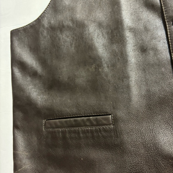 Vintage Phase 2 Brown Leather Vest Men’s Big and Tall 2X - Picture 12 of 13